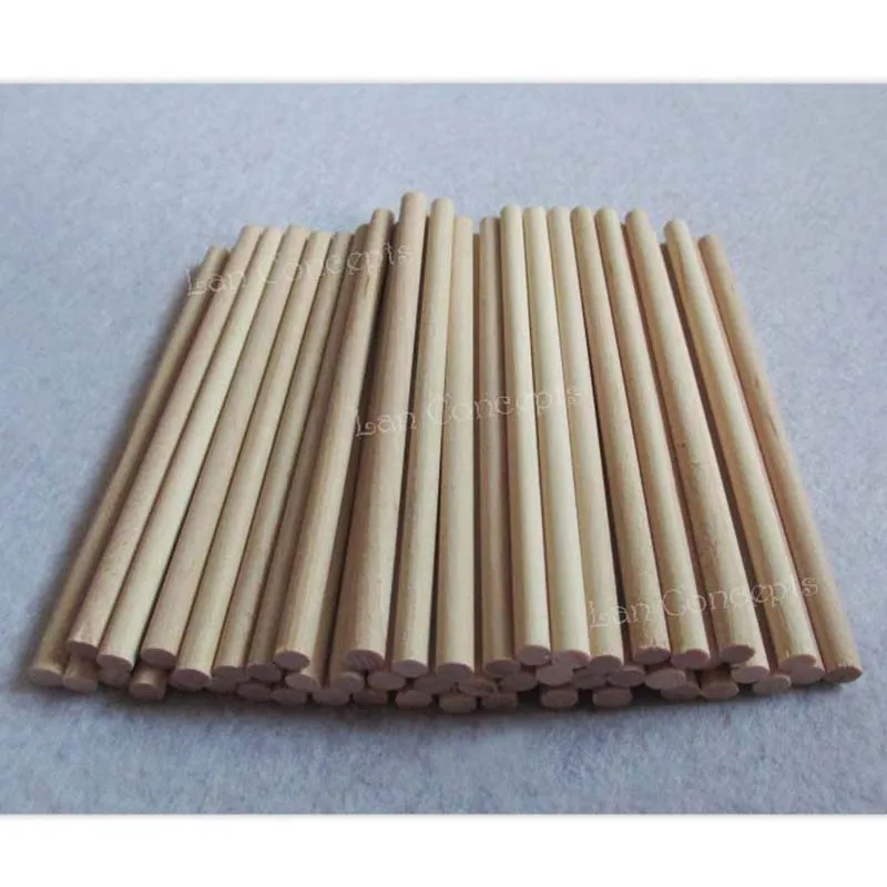 100x5mm Natural Color Round Ice-cream Sticks Popsicle Stick for Kids DIY crafts (3)