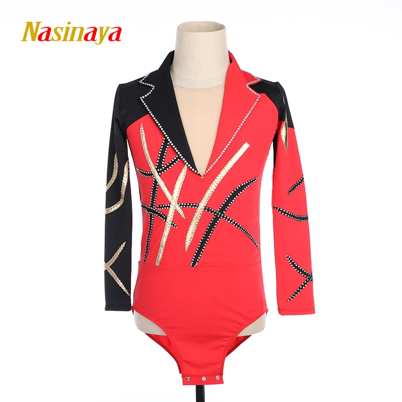 

Nasinaya Boys' Figure Skating Competition Performance Leotard Children's Patinaje Rhythmic Gymnastics Costume