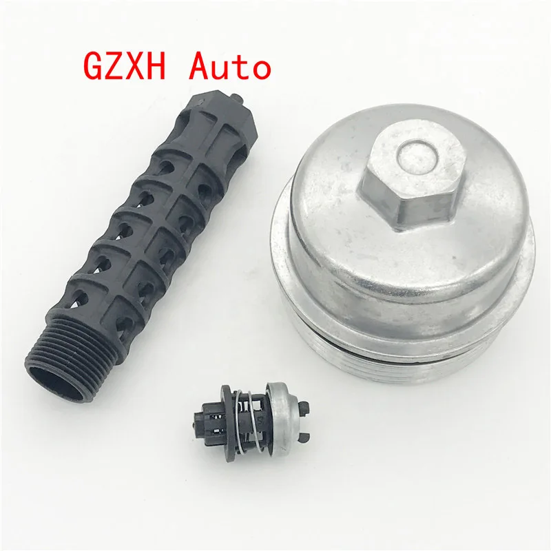 

new Engine Oil Cooler one way valve and aluminum Filter Cap For Chevrolet Cruze Opel Vauxhall 5541525 93186324 55593189