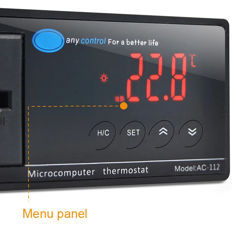 Hot Digital LED Temperature Controller Thermostat for Aquarium Reptile AC-112 LFD