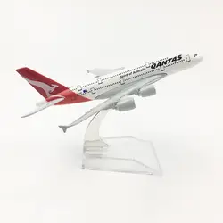 1/400 масштаб самолета Airbus A380 Qantas Airways 16 см сплава самолета Модель игрушки Для детей подарок для коллекции