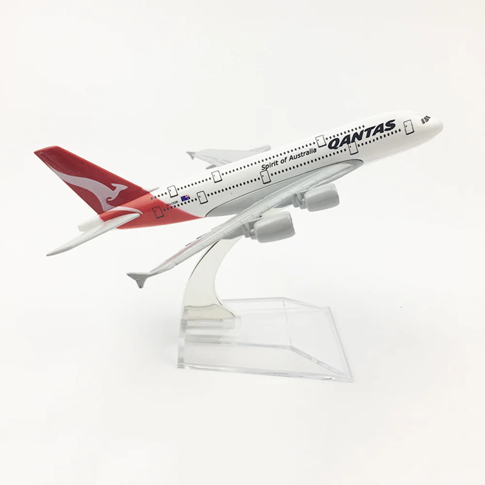 1/400 масштаб самолета Airbus A380 Qantas Airways 16 см модель из сплава игрушки для детей