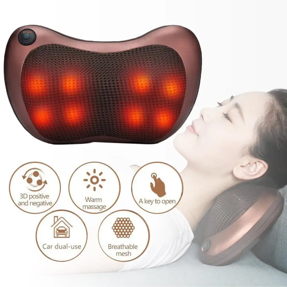 

NECK Vehicle-mounted Household Cervical Massager Whole Body Multifunctional Low Voltage Heating Massage Pillow US PLUG!!!