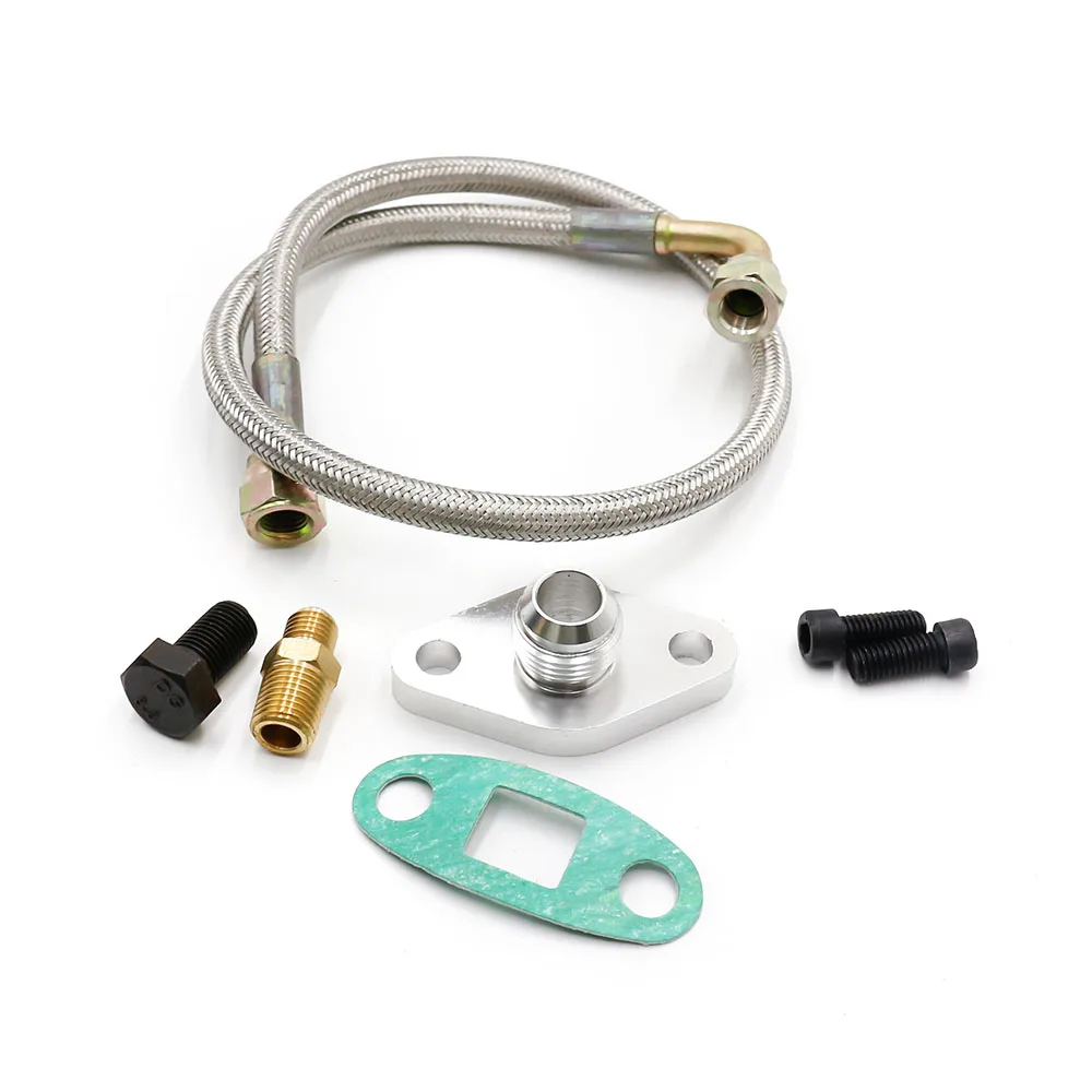 Turbo Oil Feed Line Kit Flange Fitting for Toyota Supra 1JZGTE 2JZGTE