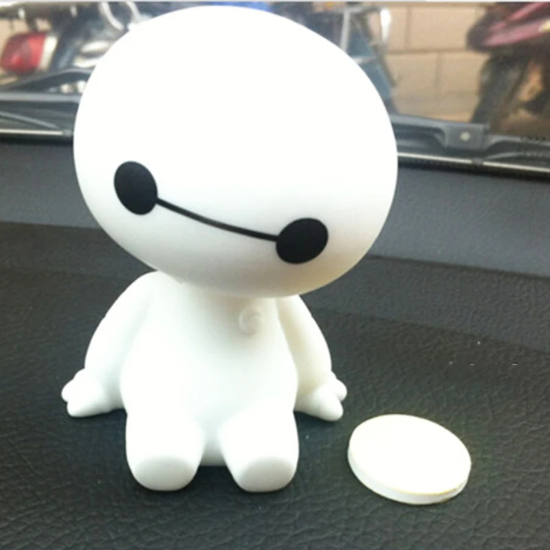 Car interior decoration cartoon white shaking head plastic cute creative doll big decorative accessories toy|Орнаменты| |