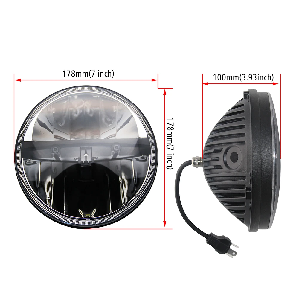 CO LIGHT 7 Inch 80W LED Headlight Hi/Lo 12V Fog Light DRL Auto Driving Parking Light for Jeep Hummer Land Rover Lada Car-Styling