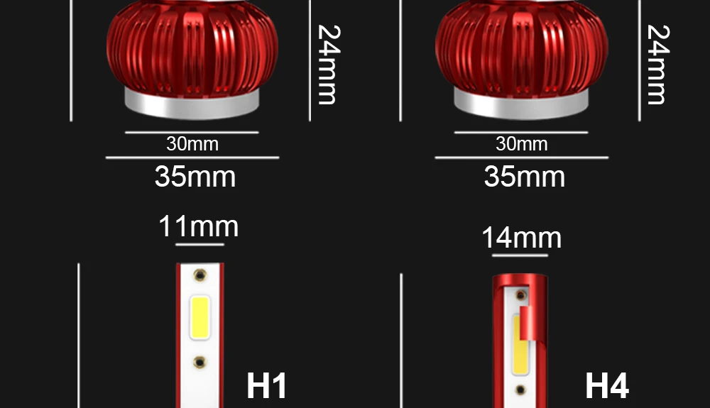 Автомобильный светодиодный H7 светодиодные лампы для Авто Canbus H1 H11 H8 HB4 H9 9005 9006 Авто лампы для передних фар 72W фары для 8000LM 6000K светодиодный светильник COB зажим для помощи при парковке