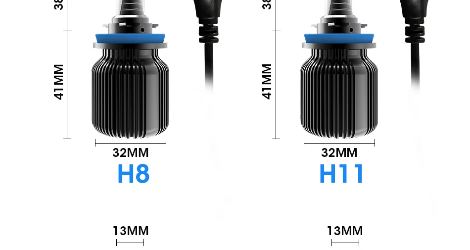 Carlitek 2 шт. водить автомобиль H4 H7 H11 H8 H9 авто фары HB4 H1 H3 HB3 9005 9006 лампы 40 Вт 8000LM 6000 K кронштейн для автомобильной фары противотуманные лампы