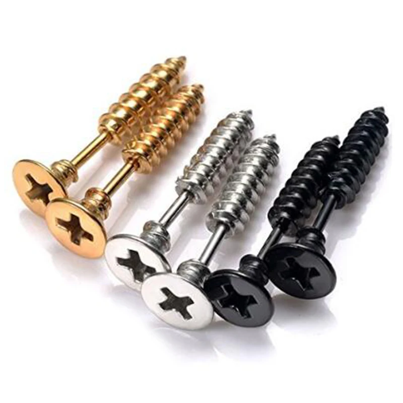 1Pair-Punk-Newest-Hot-Sale-fashion-personality-black-screw-silver-earrings-Hot-stud-earring-male-stainless(2)