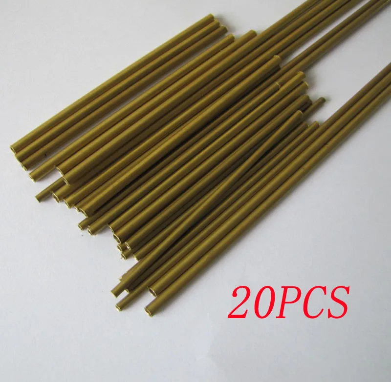 

20pcs 2x3/2.6x3/3.2x4/4x5/5x6mm Brass Tube Copper Pipe Sleeve Oil Tube L 100mm for RC Boats/Cars/Airplane Models Spare Parts