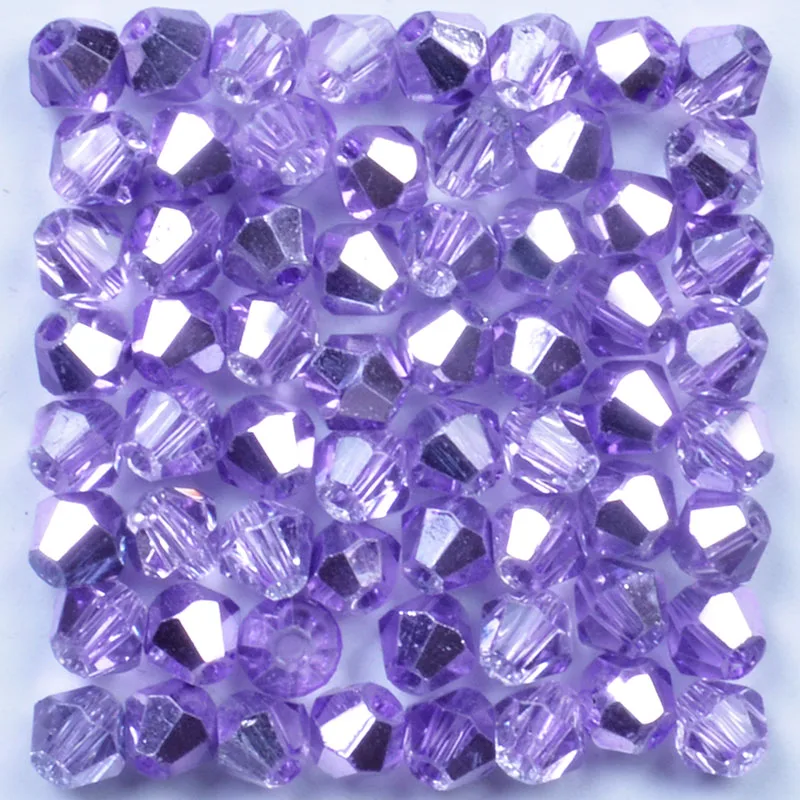 

4mm Purple AB Color Loose Crystal Beads Faceted Glass Bicone Beads for Jewelry Making Diy Needlework Wholesale