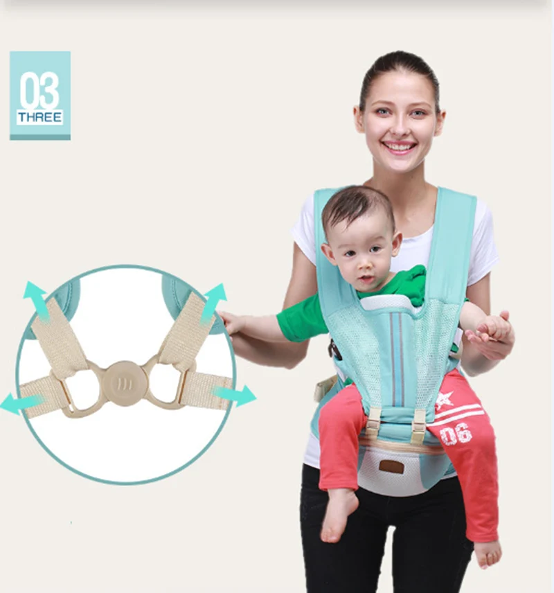 Baby Carrier Breathable Multifunction Hip Seat Baby Care Sling Wrap Rider Ergonomic Design New Fashion Backpack Carrier BB3045 (9)