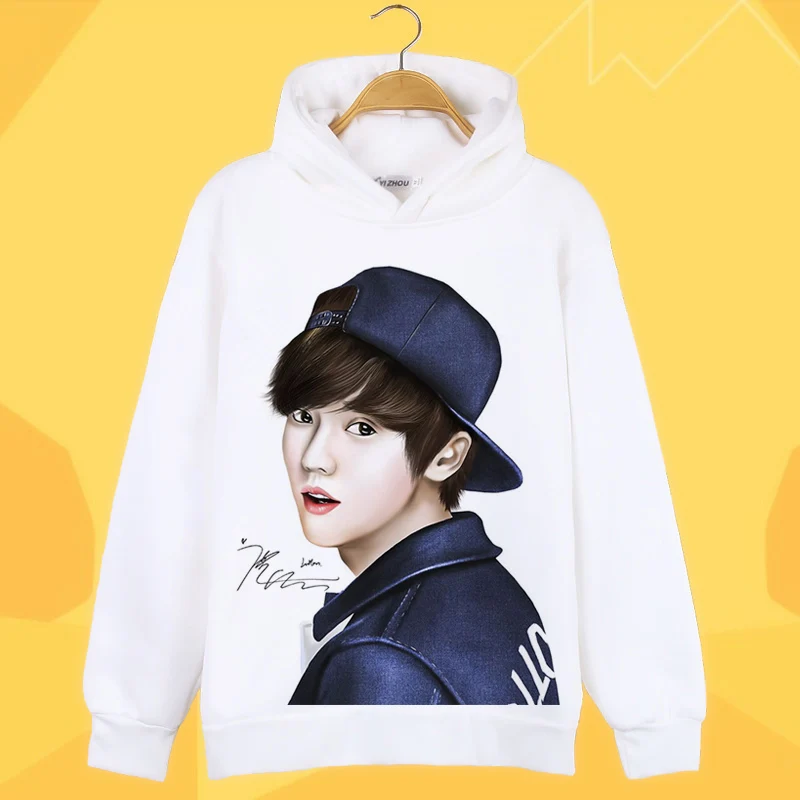 EXO Kpop корейские уличные толстовки с героями мультфильмов женские/мужские модные