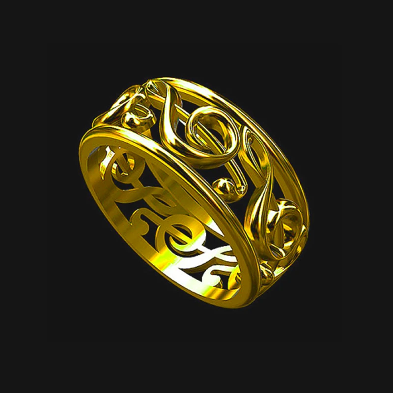 Прямая поставка, Тройное кольцо, музыкальная нота, обручальное кольцо, символ вечности, унисекс, подарок для меломана, юбилейные кольца, ювелирные изделия