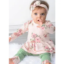 Футболка с цветочным рисунком для новорожденных девочек топы, платье, штаны леггинсы в горошек, комплект одежды, комплект одежды для маленьких мальчиков, ropa recien nacido bebek giyim