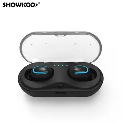 Showkoo Новый Bluetooth V5.0 Беспроводной гарнитура СПЦ мини Шум снижение автоматического подключения Bluetooth наушники для iPhone X 7 8 6