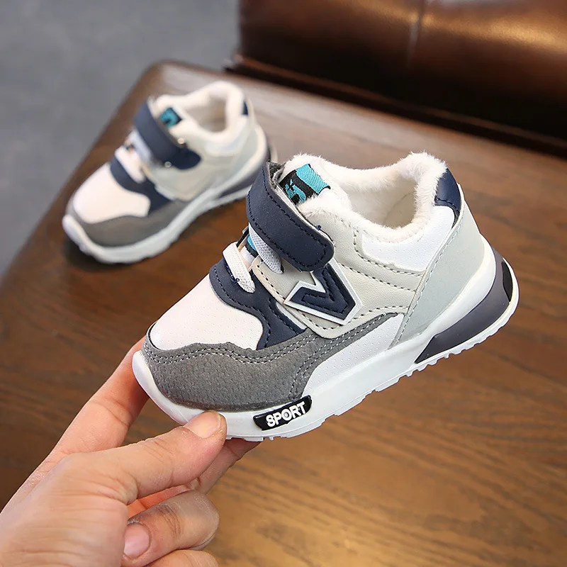 Winter Girls Boys Cotton Atheltic Shoes Sports High Top Kids Running Sneakers