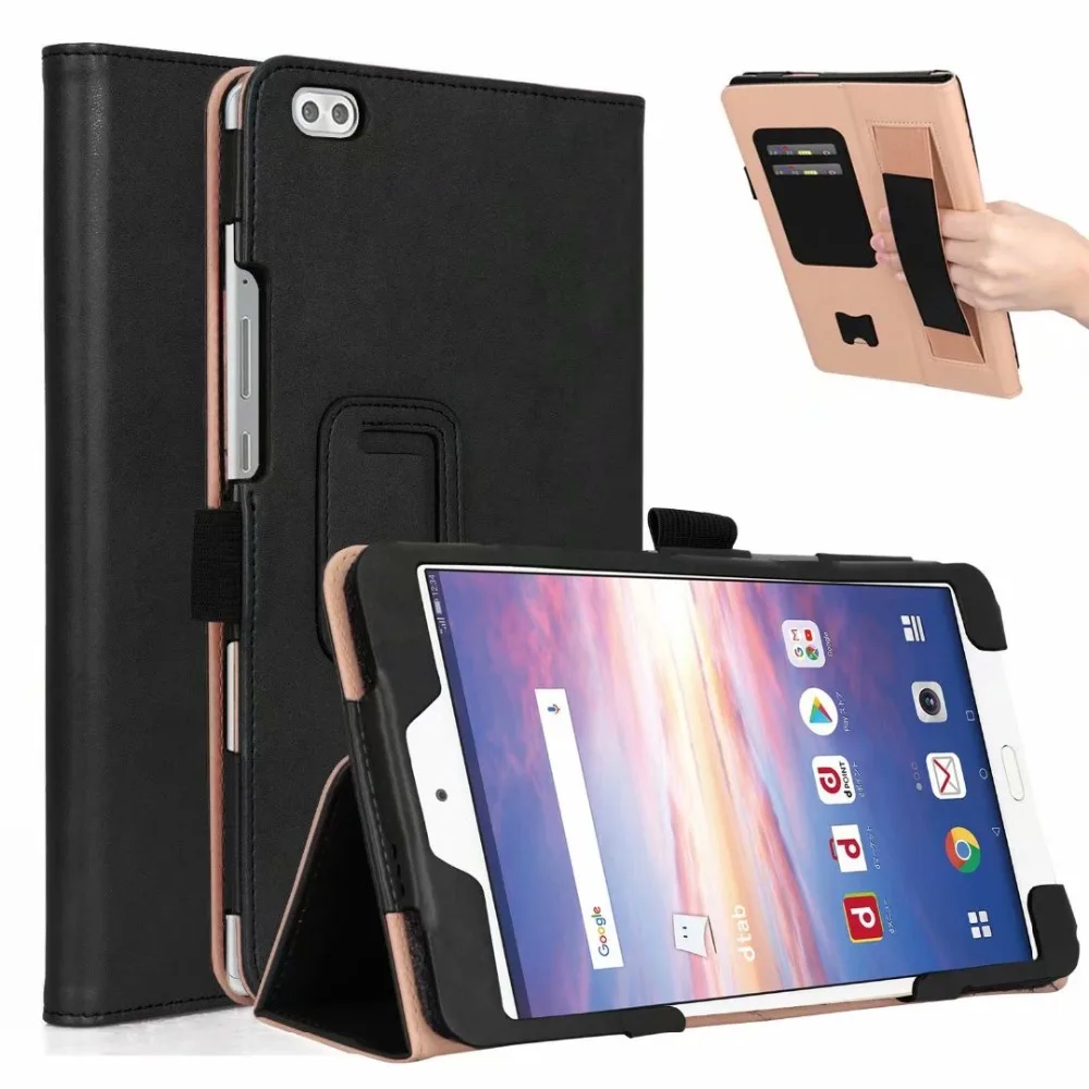 

For Huawei Waterplay 8 Luxury Funda Tablet Leather Hand Holder Stand Shell Case For Huawei Honor Waterplay 8.0 HDL-W09 Cover+Pen