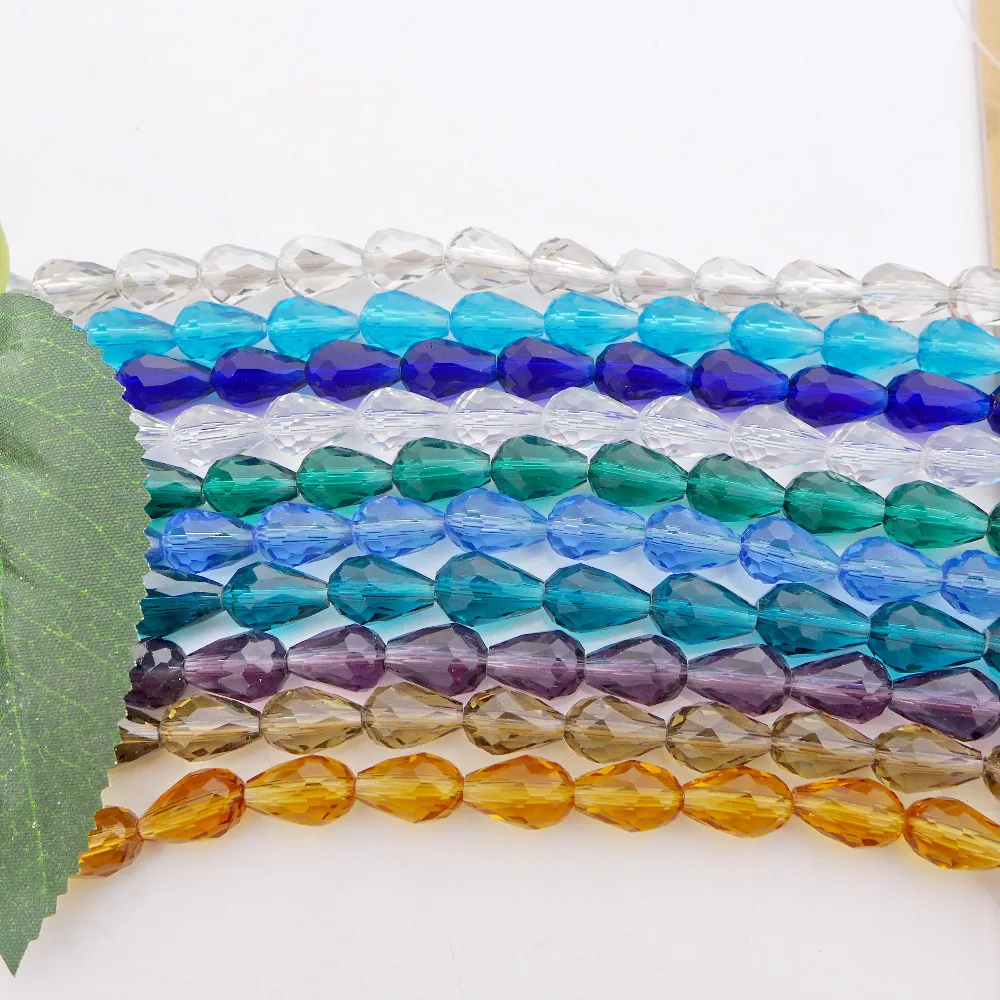 

Free shipping 100pcs/pack 10x15mm Top Quality 5500 teardrop shape crystal glass beads 23 colors available