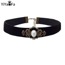 YiYaoFa колье, готическое ювелирное изделие, винтажное кружевное ожерелье и подвеска, Женские аксессуары, ложный воротник, массивное ожерелье, s DD-08