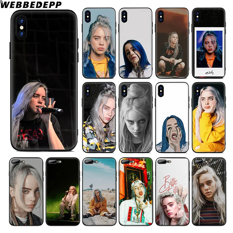 

WEBBEDEPP Billie Eilish Soft Silicone Case for Apple iPhone Xr Xs Max X or 10 8 7 6 6S Plus 5 5S SE Phone Case