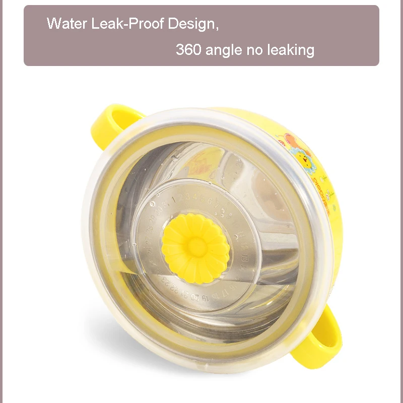 Leakproof Child Stainless Steel Bowl Baby Feeding Bowl  (19)