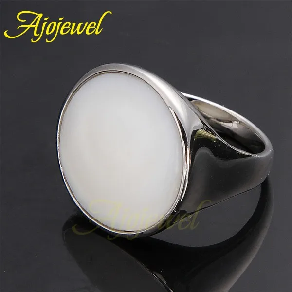 Классическое Круглое Белое кольцо в виде ракушки Ajojewel размер 6 8|stone rings for women|natural