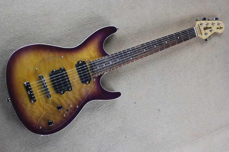 

Free Shipping High-quality Solid wood body Music man SM-Y2D Sunset burst Electric Guitar In Stock -151-1