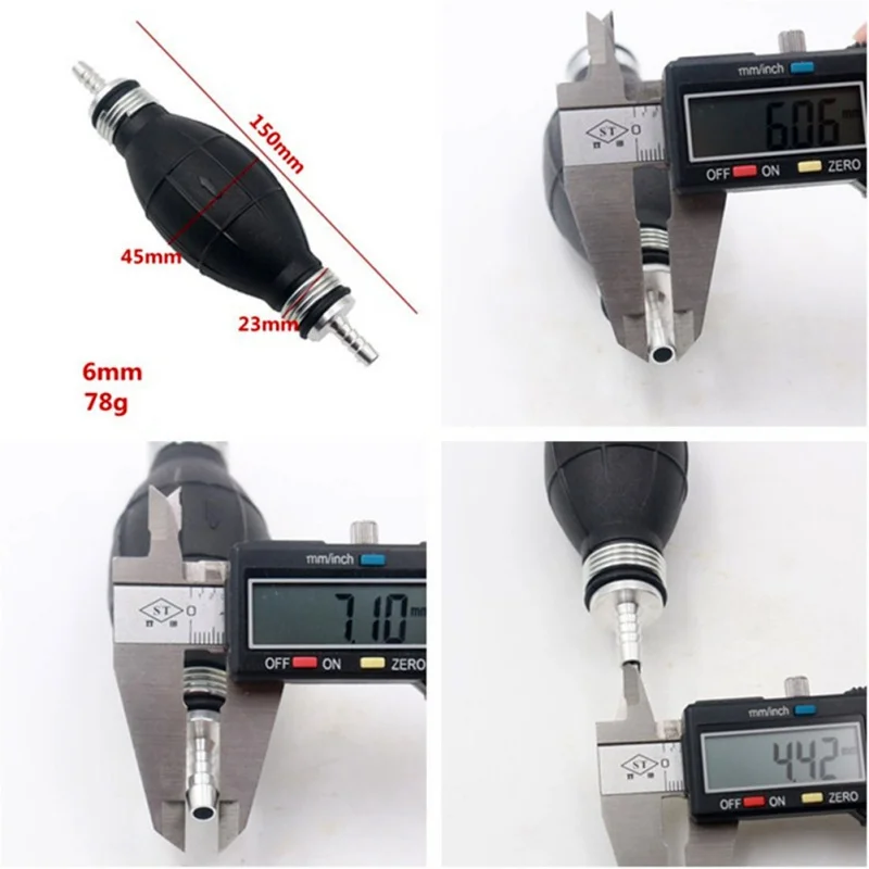 6/8/10/12 мм Резиновый& Алюминий сплав насос для подачи топлива линии ручной сжимной насос газ бензин для Авто Лодка подвесным двигателем на