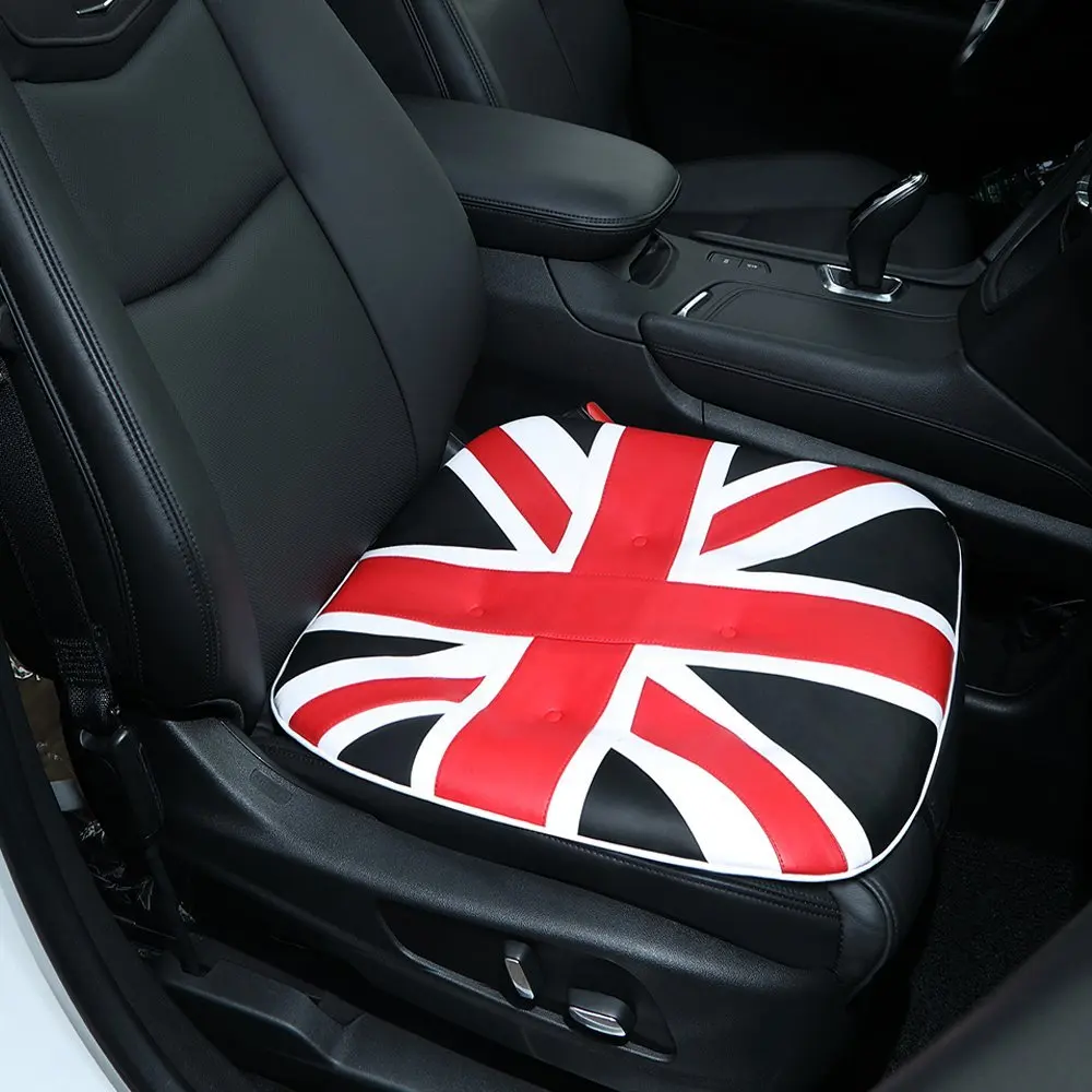 BigAnt Car Seat Cushion Comfort PU Leather Car Seat Pad Union Jack Seat