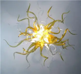 

AC 110V-240V LED Light Source Simple Designer Handmade Blown Glass Dale Chihuly Style Art Cheap Chandelier