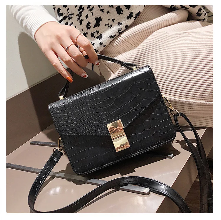 

European Fashion Simple Women'S Designer Handbag 2018 New Quality PU Leather Women Tote Bag Alligator Shoulder Crossbody Bags li