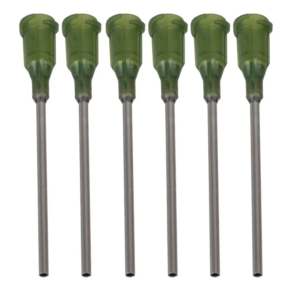 150pcs Green and Silver 1.5 Inch Length Blunt Dispensing Needles Syringe Needle Tips 14Ga | Инструменты