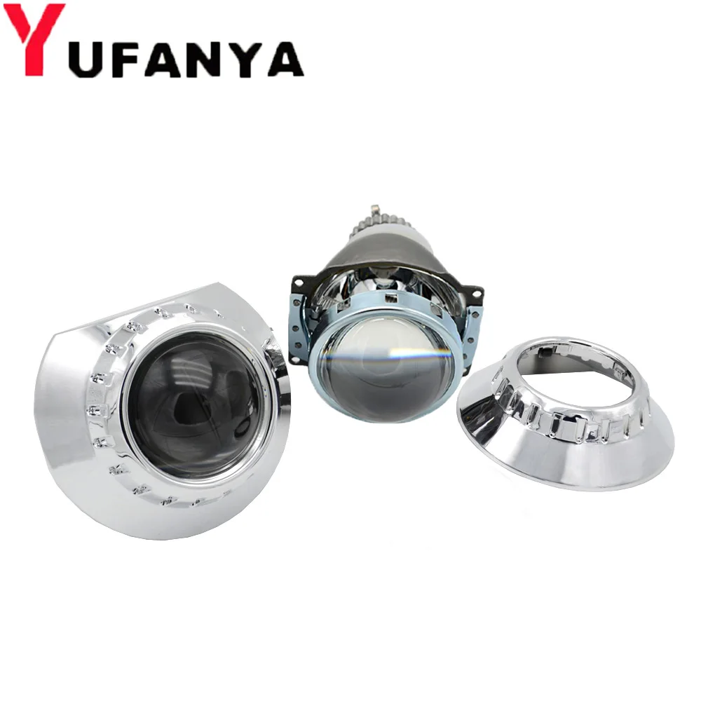 3.0 Inch Q5 Bi Xenon Projector Lens With Silver Mask Shrouds Lhd/rhd