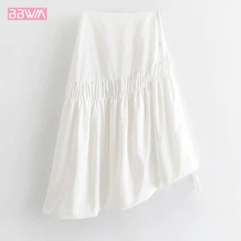 

Korean version of the summer new design fishtail skirt pen A word skirt high waist long section skirt female 2019 summer white