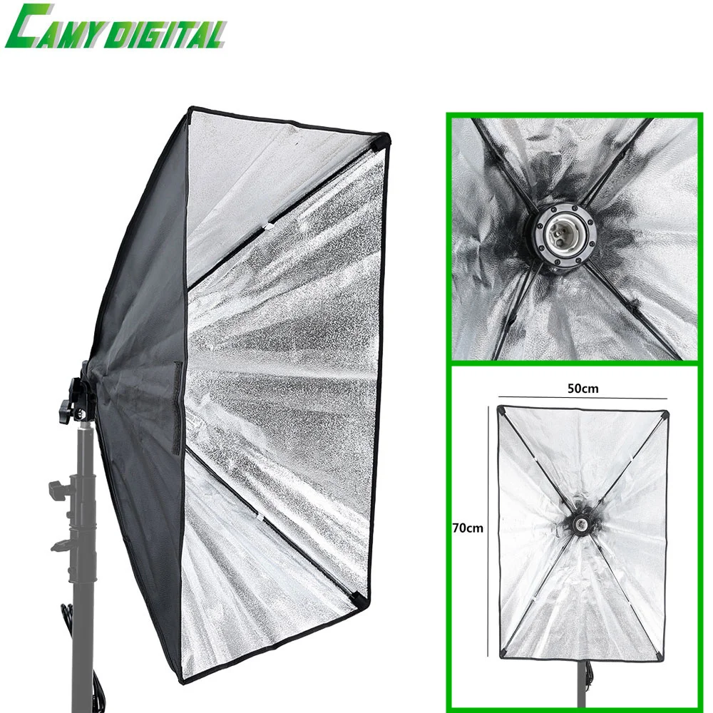 Photographic Equipment Photo Studio Softbox 50x70cm with Single Lamp Holder For E27 Continuous Lighting  (5)