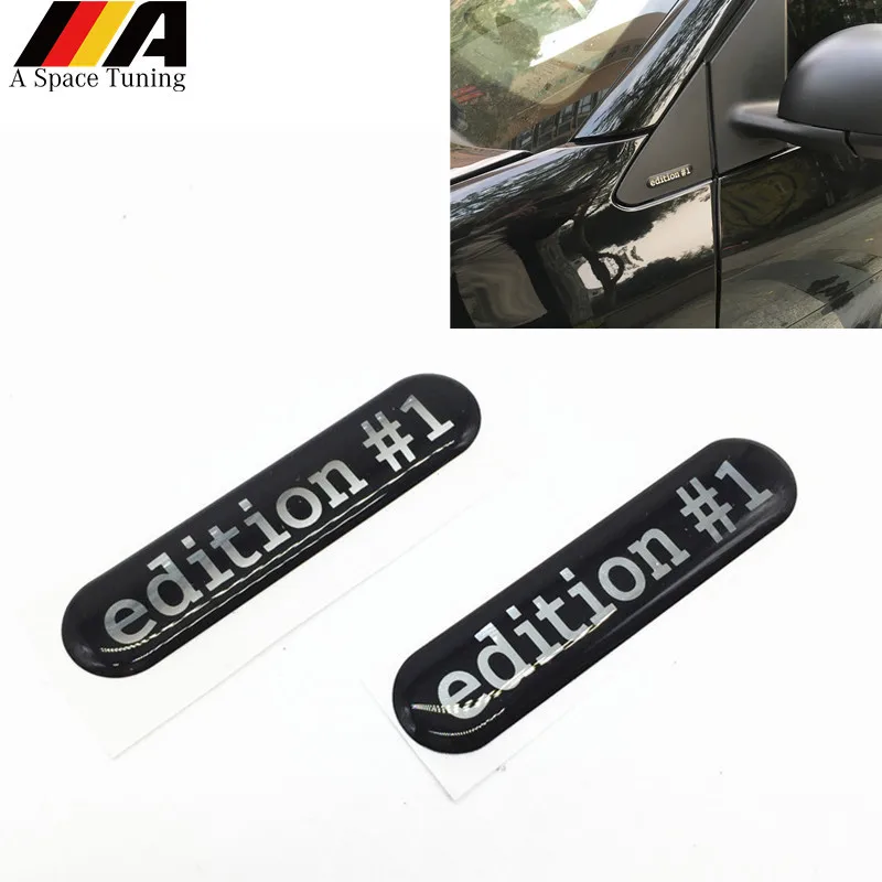 

2Pcs Edition#1 Logo Universal Car Styling Auto Body Emblem Badge Sticker Decoration Decal For Smart Benz Toyota Audi Suzuki Kia