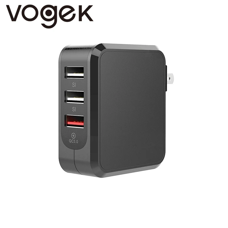 

USB Wall Charger 42W Quick Charge 3.0 Wall Charger with Foldable Plug and Smart Identification Technology for smart phone