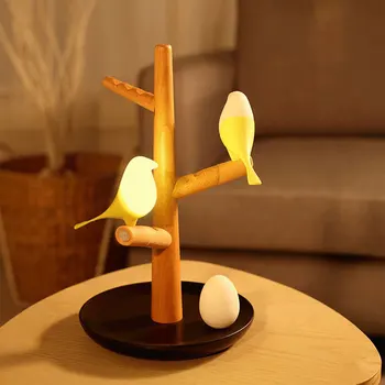 

USB Charging LED Table Lamp Tree Branch 3200K Infrared Sensor Night Light No Flickering for Home GHS99