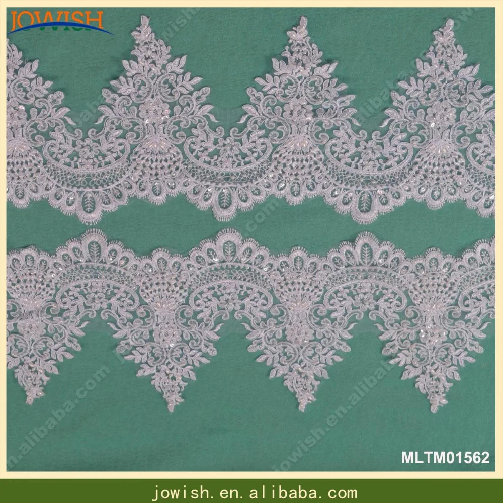 Wholesale 15yards / lot High Quality lace trim with beads pearl sequin