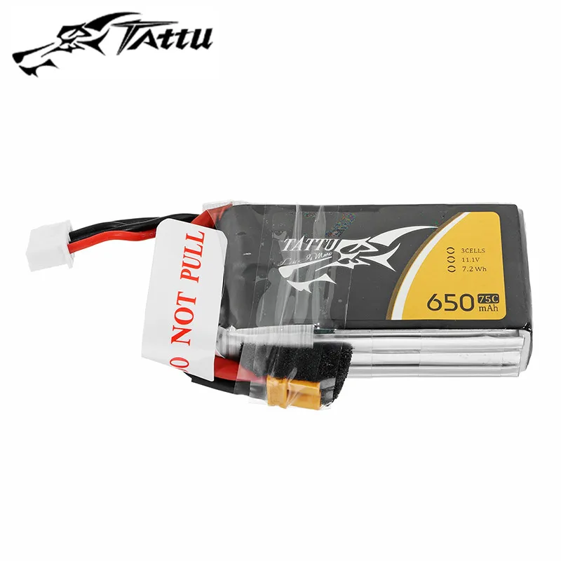 Batería LiPo Tattu 11.1V 650mAh 3S 95C - Para Maquetas Y Aeromodelismo, En Caja Blanda