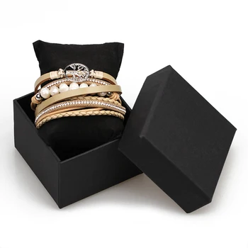 

ZIG Jewelry Black Color Gift Box For Bracelet in 3 size and 2 colors
