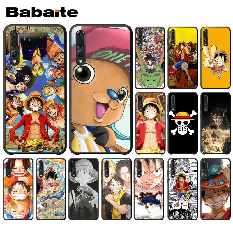Мягкий силиконовый черный чехол для телефона в стиле аниме Luffy One Piece huawei p20 pro p20lite