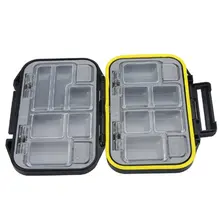 100% New 12 Compartments Storage Case Fly Fishing Lure Spoon Hook Bait Tackle Box Waterproof Black