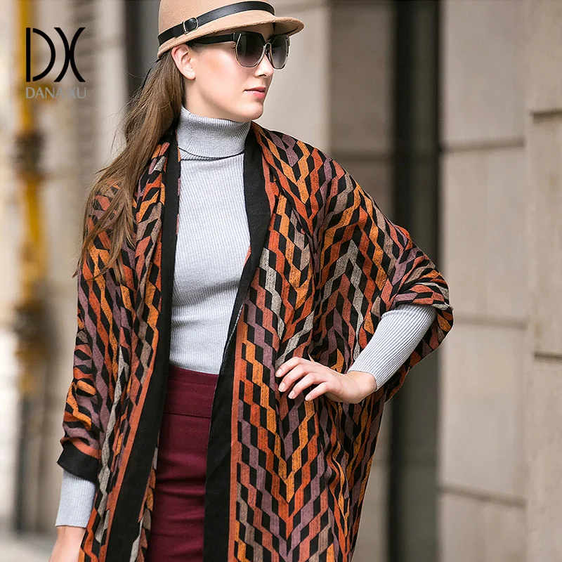 Winter luxury Brand Plaid Cashmere Scarf Women Oversized Blanket Scarf Wrap long Wool Scarf Women Pashmina Shawls and Scarves