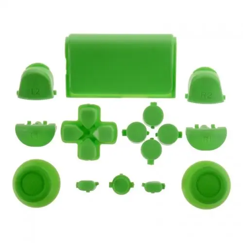 17 цветов, твердые джойстики R2 L2 R1 L1, триггерные кнопки, набор модов для Playstation Dualshock 4 PS4 DS4, аксессуары для контроллера - Цвет: Зеленый