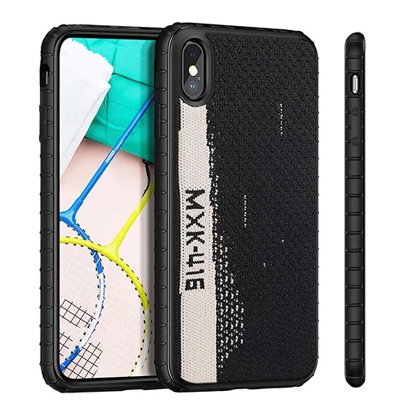 Lovebay чехол для телефона для iphone X 11 Pro Max 6 7 8 XS Max XR Спортивные Кроссовки материал защита от падения Чехол для iphone 6S Plus чехол - Цвет: Black White