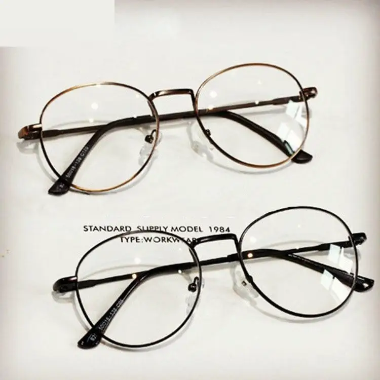 

10 Pieces/lot Brand Designer Spectacle Frames For Women 2018 New Metal Round Computer Glasses Frame For Man Female Grade Glasses