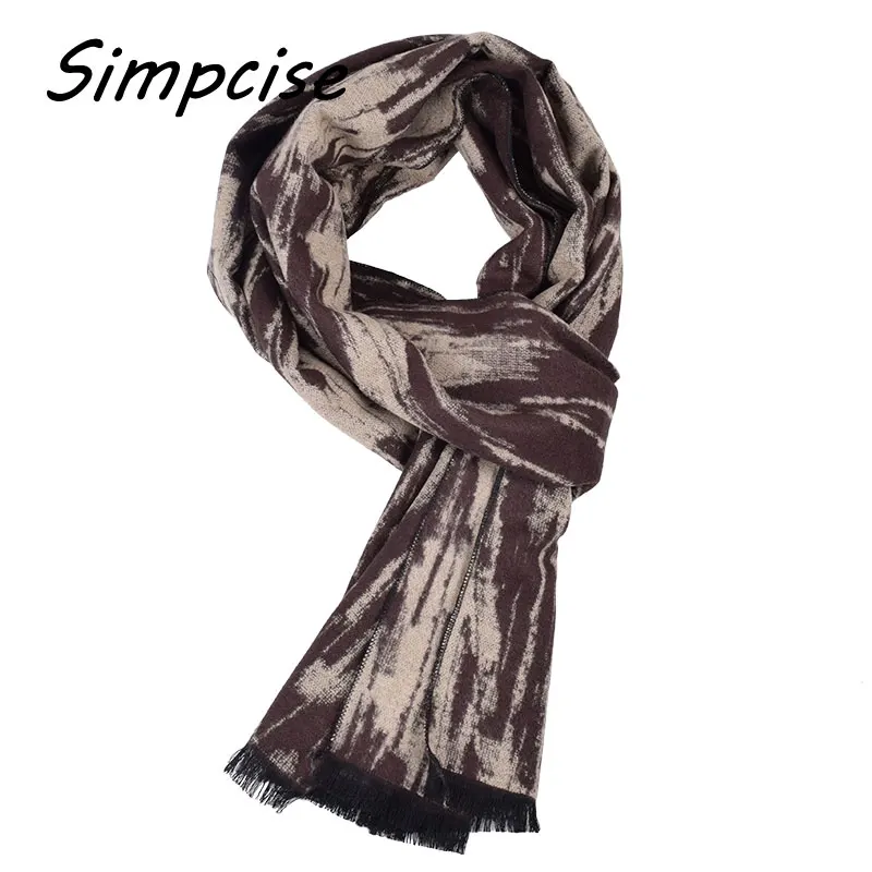 mens dress scarf Men Winter warm Scarfs Doodle Printed Scarf Business Man style Brand Design Cashmere Wraps A3A18925 male scarf