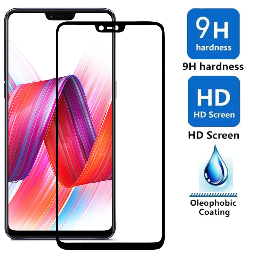 Для Oppo R15 полный охват закаленное Стекло Экран протектор взрывозащищенного